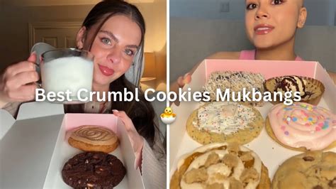 Crumbl Cookies Mukbang Asmr Tiktok Food Compilation Super Satisfying Youtube