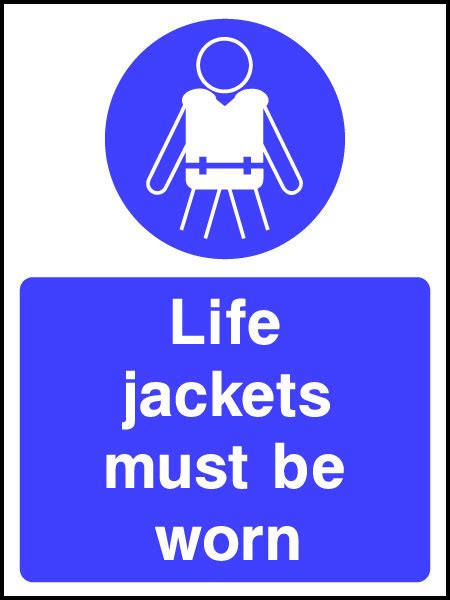 Life Jackets Sign Hfe Signs And Banners