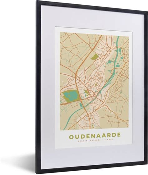 Fotolijst Incl Poster Stadskaart Plattegrond Vintage