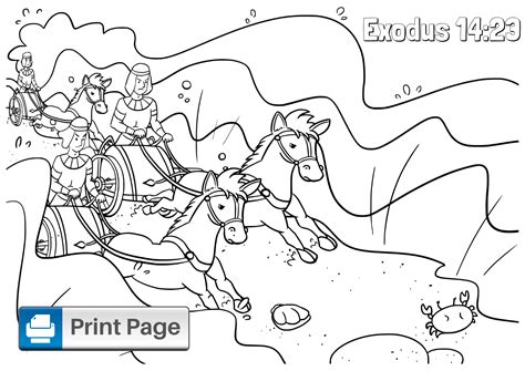 Free Moses Parting The Red Sea Coloring Pages Connectus