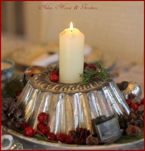 Use A Vintage Mold For A Candle Holder Christmas Centerpieces