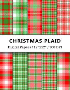 Free Christmas Tartan And Buffalo Plaid Digital Papers