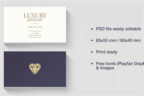 Free Printable Jewelry Business Card Templates Nelobi