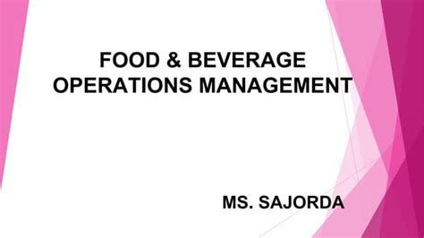 food beverage operations