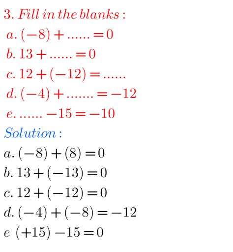 Ncert Maths Solutions For Exercise 6 3 Integers Class 6 Chapter 6 Maths Glow