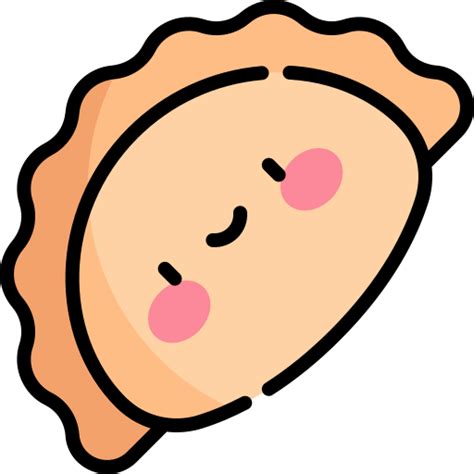 Empanada Kawaii Lineal Color Icon Freepik