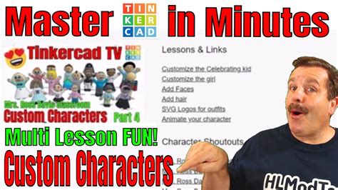 Tinkercad Custom Characters Multi Part Classroom Lesson Update YouTube