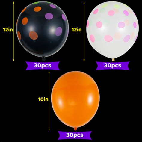 Pcs Uv Neon Glow Balloons Reusable Polka Dot Blacklight Reactive