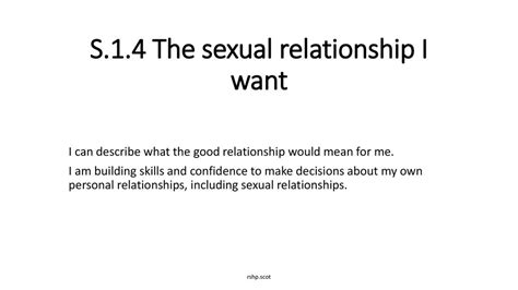 S 1 4 The Sexual Relationship I Want Ppt Download