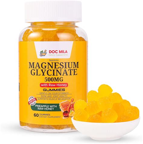 Amazon Magnesium Glycinate Gummies 500mg For Leg Cramps Restless