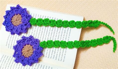 Quick And Easy Crochet Flower Bookmark 4 Steps With Pictures Instructables