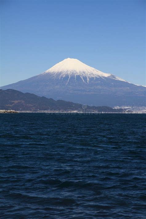 Mt Fuji And Sea View From Mihono Matsubara In Japan Stock Photo