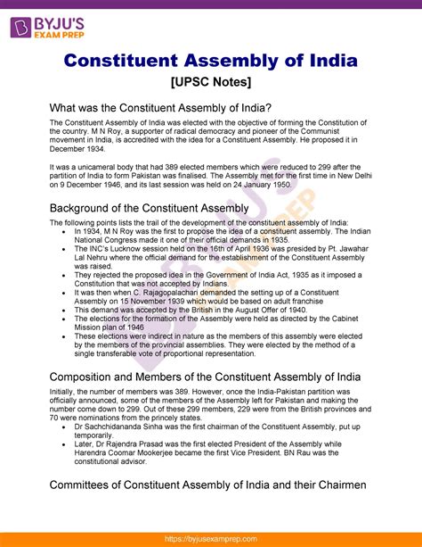 Constituent Assembly Of India Upsc Notes 13 Constituent Assembly Of India Upsc Notes What