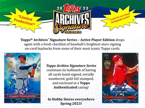 2023 Topps Archives Signature Series Active Player Edition Baseball Cards