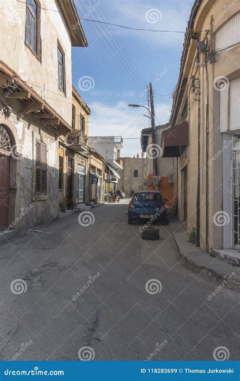 Street In Nicosia Lefkosia City Editorial Stock Image Image Of House