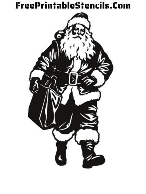 Free Printable Santa Claus Stencils - Free Printable Stencils