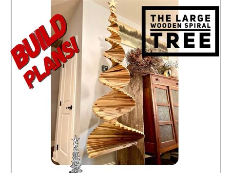 Large Wooden Spiral Tree Plan Spiral Christmas Tree Plan Wooden