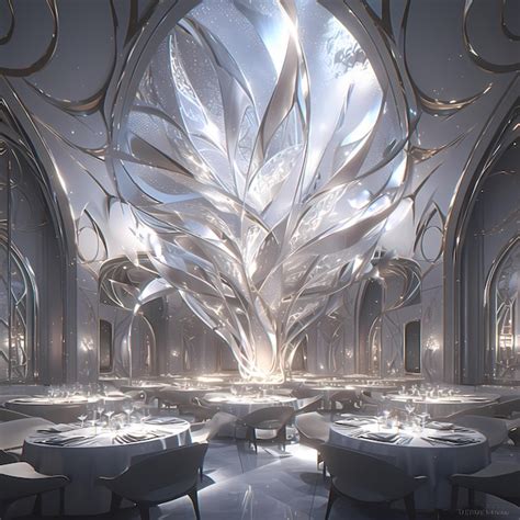 Premium Photo Elegant Dining Hall With Modern Design