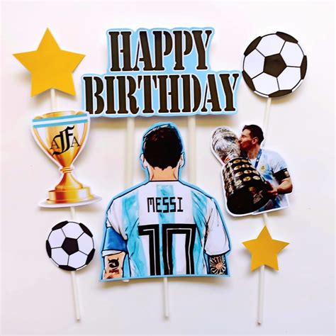 Messi Argentina Cake Topper Birthday Cake Toppers Topper Messi Hot