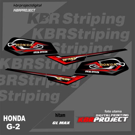 GL MAX Striping GL MAX Motor HONDA Motor Sticker Variasi Racing KBR G 2