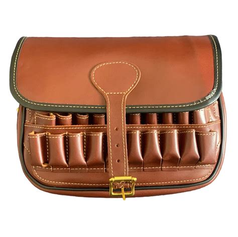 Custom Made Leather Hunting Shooting Cartridge Bag Clay Pigeon Durable