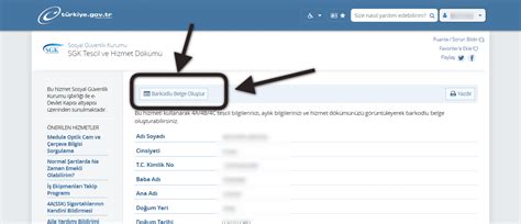 Barkodlu SGK hizmet dökümü nasıl alınır