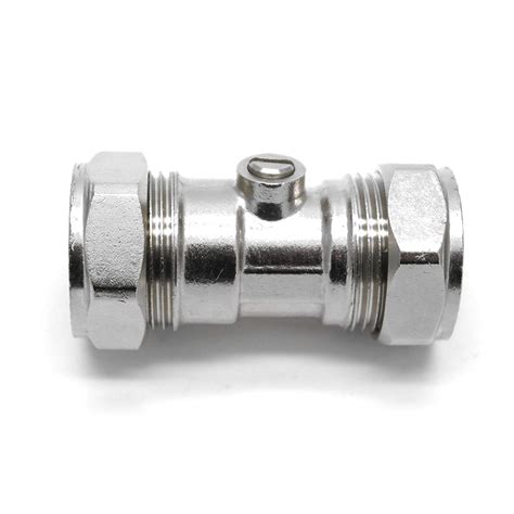 1 X Isolating Valve Chrome Plated 15Mm X 15Mm Huddersfield Gas