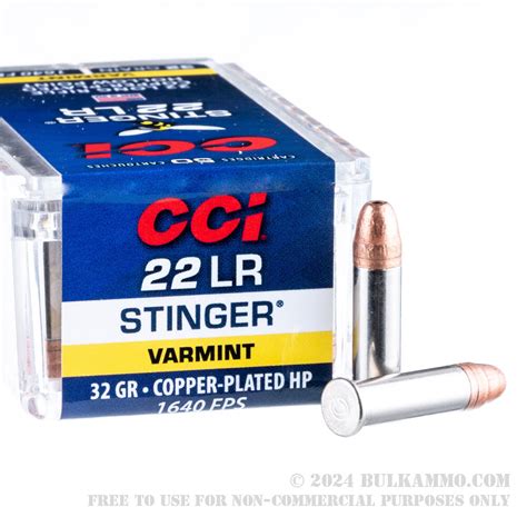 Rounds Of Bulk Lr Ammo By Cci Stinger Gr Cphp