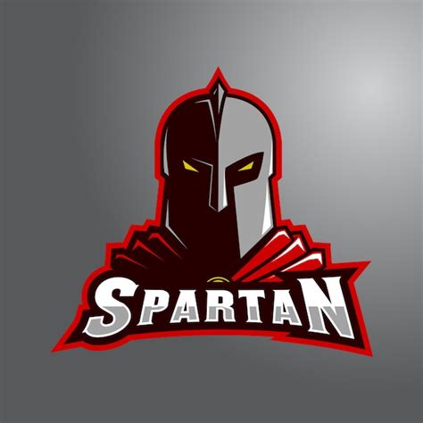 Red Spartan With Wordmark E Sport Logo Premium Vector