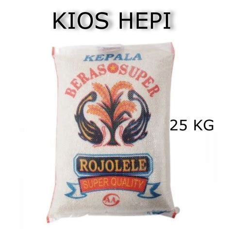 Jual BERAS ROJOLELE SUPER PREMIUM PULEN MURAH 25 KG Shopee Indonesia