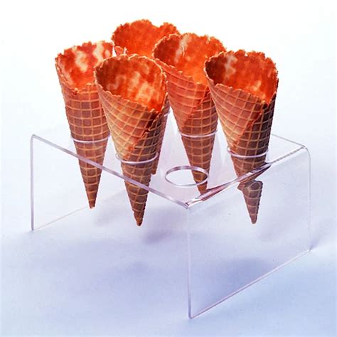 Clear Acrylic Ice Cream Cone Holder Plexiglass Ice Cream Cone Display