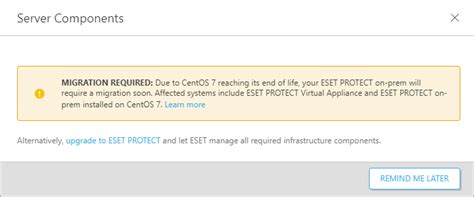 Kb Migrate Eset Protect Virtual Appliance To Eset Protect On Prem