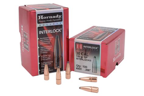 Hornady 30 Cal 308 150 Gr Interlock SP 100 Box Sportsman S Outdoor