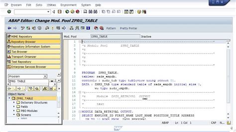 Table Control Sap Abap Youtube