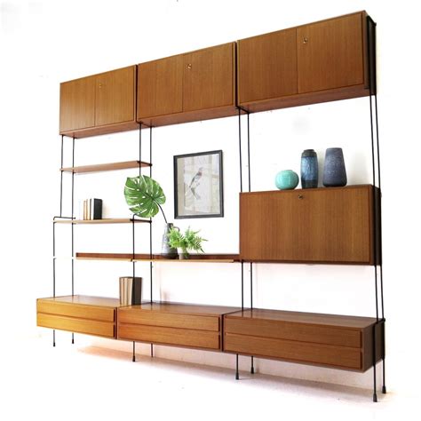 Large Mid Century Modern Omnia Wall Unit By Hilker Mid