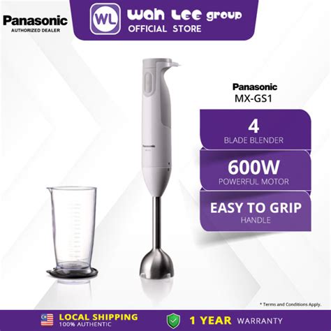 Panasonic Mx Gs Hand Blender W Single Speed Mx Gs Wsk Blades Easy