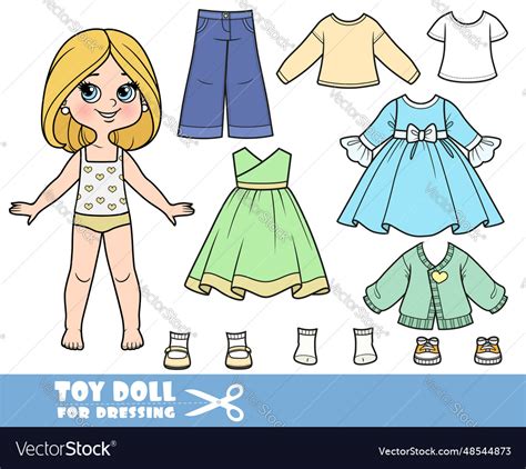 Cartoon girl with bob hairstyle and clothes Vector Image