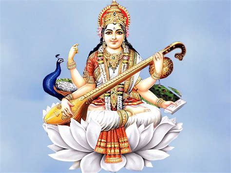 Basant Panchami On 5th February Keep A Veena Peacock Feather And Lotus Flower Along With The