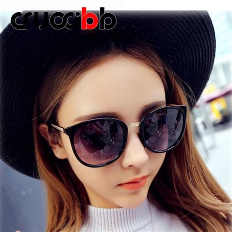 Cruoxibb Vintage Round Sunglasses Women Luxury Brand Designer Big Metal