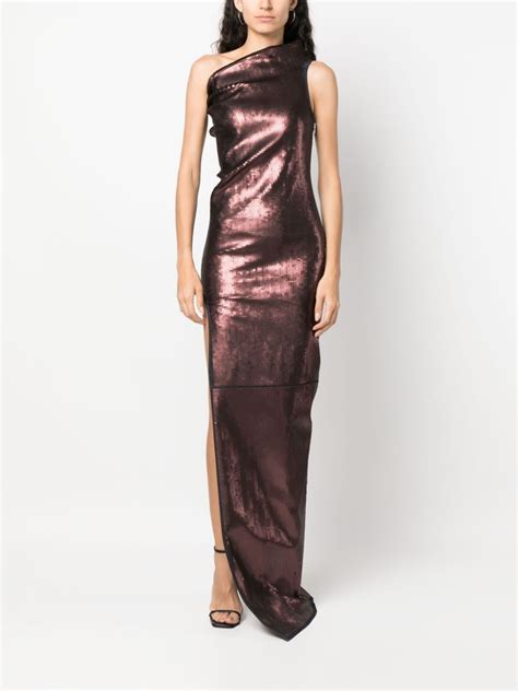 Rick Owens Athena One Shoulder Sequin Gown Farfetch