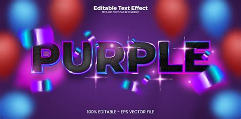 Effet De Texte Modifiable Violet Dans Un Style Tendance Moderne