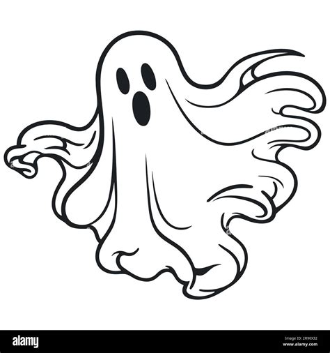 Black And White Ghost Clipart