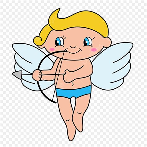 Vector Illustration Cartoon Outline Clipart Valentines Day Cupid