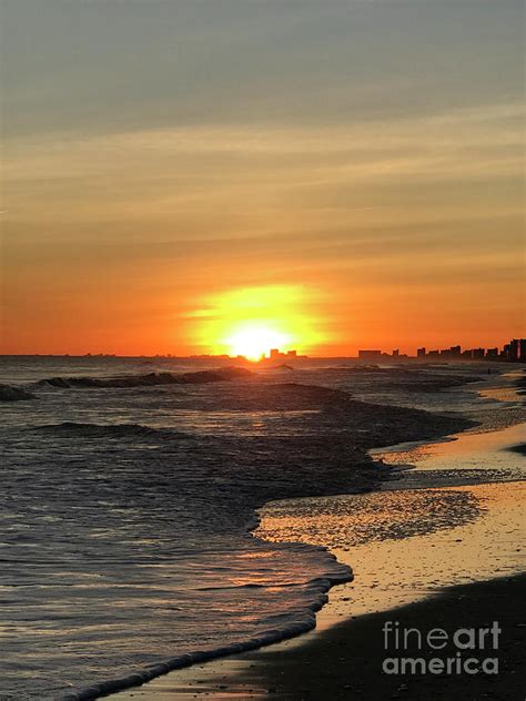 Myrtle Beach Skyline Sunset Photograph By David Schwener Fine Art America