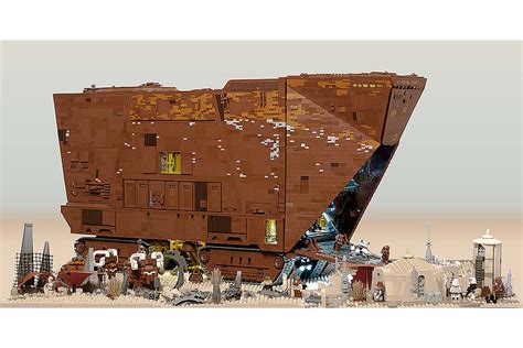 awesome 10,000 pieces custom LEGO Star Wars Sandcrawler - MIKESHOUTS