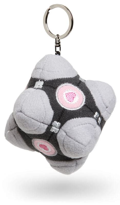 Portal 2 Companion Cube Plush Keychain | Companion cube, Think geek ...