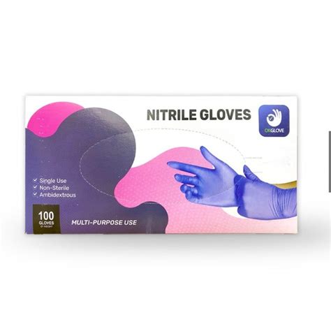 9 Nitrile Glove M Blue Powder Free 100s X 10 Box Peng Kee