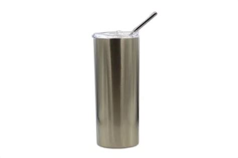 Termo Tumbler Tlp Sublimar De 20oz Doble Pared Plata 10 Pzs