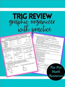 Trig Review Graphic Organizer Notes With Practice By Poe Pro Math Resources