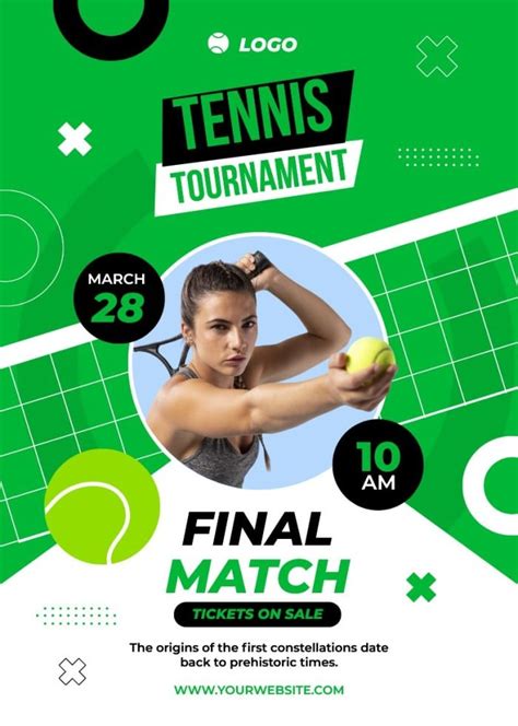 Personalize This Simple Tennis Tournament Final Match Poster Design For